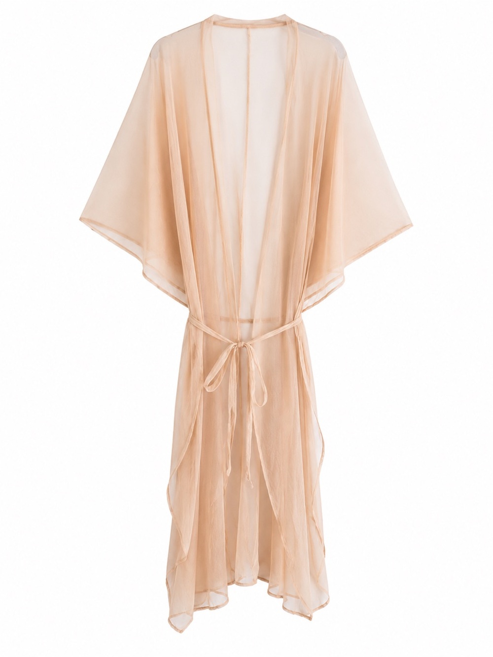 Sheer Blush Pink Swim Kimono Cover Up Beach Duster One Size